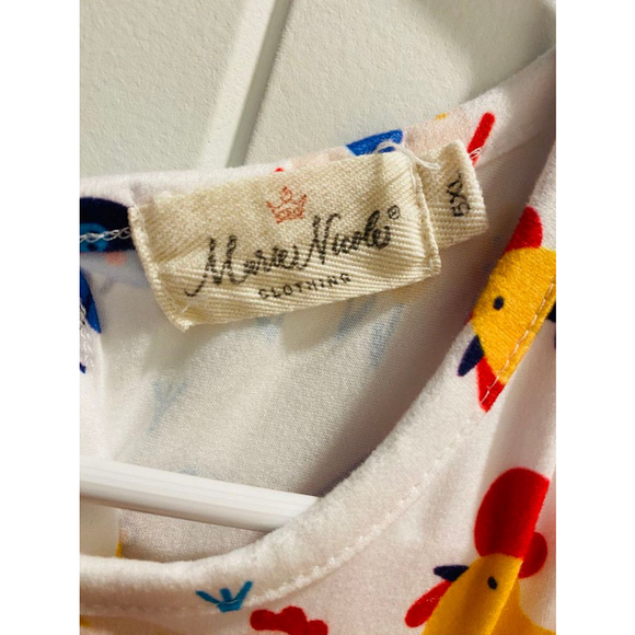 Marie Nicole Girls Farm Theme Animal Print Peplum Sleeveless Dress 5/6 - Picture 2 of 2